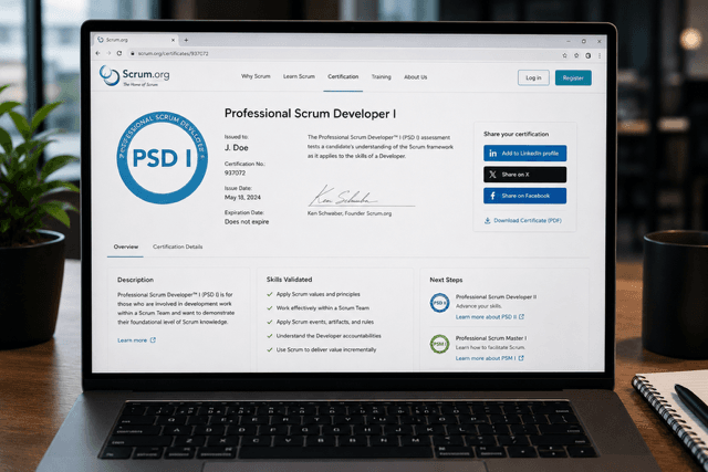 Practice exams Scrum Developer I
