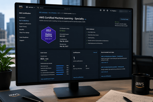 Practice exams AWS Machine Learning Specialty